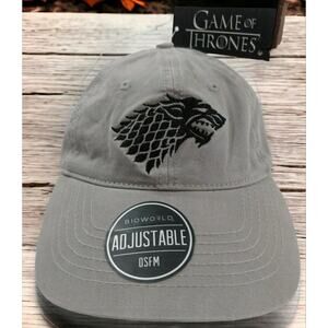 Game of Thrones Stark Crest Gray Strapback Hat Cap HBO Bioworld NEW Fast Ship